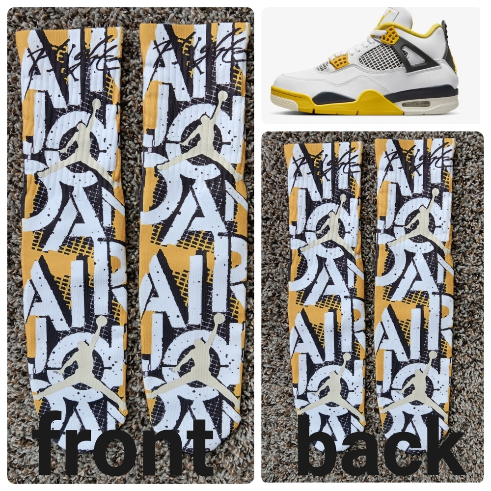 Jordan 4 vivid sulfur socks